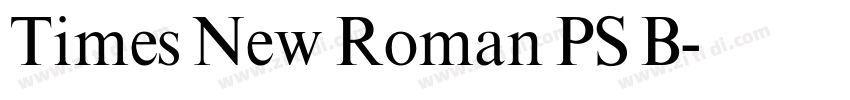 Times New Roman PS B字体转换